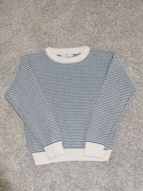 Fin & Vince Navy and White Crewneck Sweater for Kids